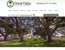 Tablet Screenshot of greatoaksrecovery.com